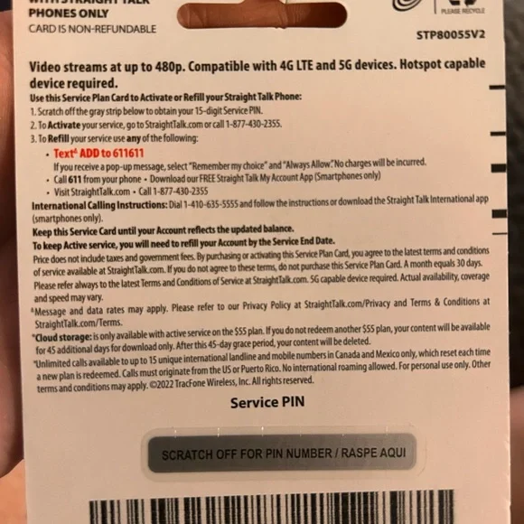 Straight Talk Gold Unlimited 15GB data cards.(2)